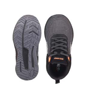 Chaussures de course noires en graphite pour hommes, baskets athlétiques basses à lacets, respirantes, confortables et amorties - Product Image 2