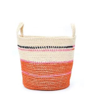 Handwoven Jute Decorative <b>Storage</b> <b>Basket</b> Boho Style Laundry Organizer <b>Basket</b> With Handles For Home Decor Living Room <b>Basket</b> - Product Image 1