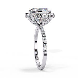 Anillo de Compromiso de Diseño Único en Oro Amarillo de 14K con Diamante de Corte Cojín de 2.5 CT, Certificado IGI, Diamante Cultivado en Laboratorio, Regalos de Aniversario y Boda - Product Image 5