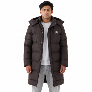 Wholesale Outdoor <b>Warm</b> Utility Bubble Coat for <b>Men</b> Custom Logo Boxy Thick Streetwear Funnel Neck Hooded Puffer <b>Men's</b> <b>Jackets</b> USA - Product Image 1