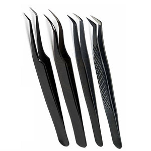 Pinzas Profesionales para Pestañas, Aplicador de Extensiones de Pestañas, Cuidado de Belleza, Punta Dentada Duradera de Acero Inoxidable, Herramienta para Pestañas - Product Image 6