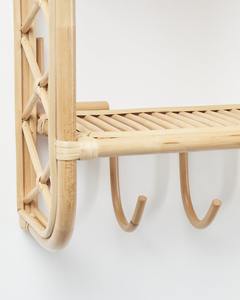 Estante de Exhibición de Mimbre Ecológico para Niños, Estante de Almacenamiento para Guardería Montado en la Pared, Estante Hecho a Mano Natural, Precio de Fábrica al por Mayor - Product Image 6