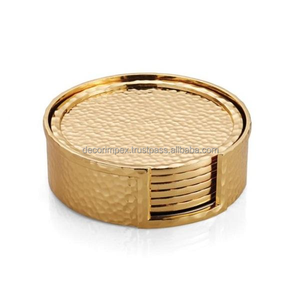 Dessous de plat et dessous de verre en aluminium argenté de bonne qualité pour dessus de table et comptoir de cuisine Logo personnalisé le plus vendu en gros - Product Image 1