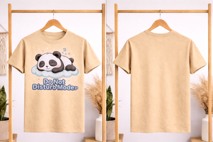T-shirt personnalisé avec un imprimé mignon de panda, citation amusante, t-shirt graphique unisexe en coton, décontracté, manches courtes, OEM ODM, vêtements en gros - Product Image 2