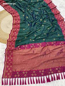 Premium Collection Banarasi Soft-Silk with Gold-Zari Flower Weave All-Over Body & Rich Zari Pallu Saree Woman Fashion - Product Image 4