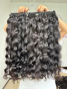Paquetes de Cabello Ondulado Indio Virgen Más Vendidos, 100% Cabello Humano Suave Negro Natural para Fabricación de Pelucas, Disponible para la Venta - Product Image 4
