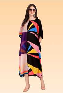 Women’s Elegant <b>Kaftan</b> Dress – Loose Fit Printed Beach <b>Kaftan</b> for Summer collection. - Product Image 2