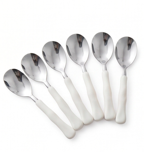 White Color Kitchen Cutlery Set Stainless Steel <b>Flatware</b> With Bone Handle Mirrored Silverware For Restaurant And Hotel Ware Use - Product Image 1