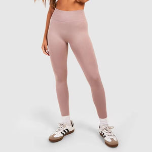 Leggings personnalisés pour femmes, taille mi-haute, séchage rapide, respirants, pour l'entraînement, le fitness, les vêtements de sport, avec logo personnalisé - Product Image 1