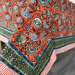 Cotton Block Print <b>Tablecloth</b> Rectangle/<b>Square</b>/Round Table Cloths With Runner/Napkins/Placemat Bohemian Dinner Table Cover - Product Image 3