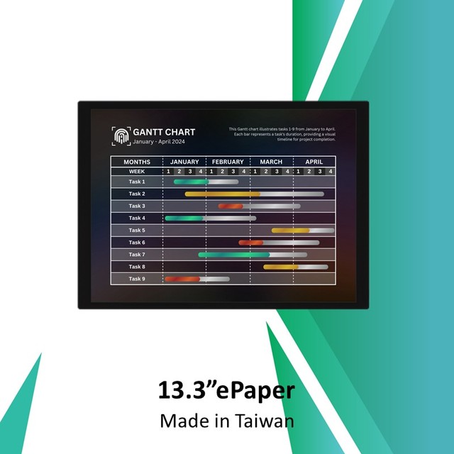 E Ink High Contrast E-Paper Display 29.3x21.6cm (Battery Version) with 1600x1200 Resolution Android 12 Quad-core Processor