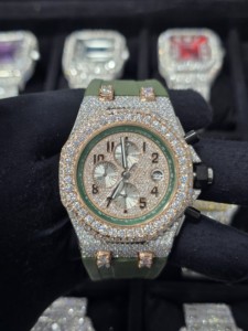 Montre de luxe élégante pour femme avec diamants Moissanite, bracelet en acier inoxydable, édition limitée, vente en gros - Product Image 6