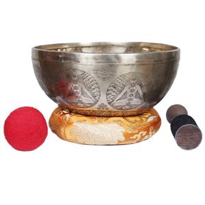 Juego de cuencos tibetanos tallados de estilo religioso hechos a mano, regalos novedosos - Product Image 3