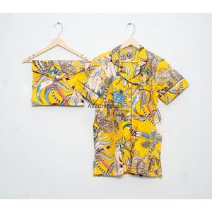 Nuevo Conjunto de Pijama de Manga Corta para Mujer, 100% Algodón, Lujoso y Suave, con Estampado de Dibujos Animados, Estilo Japonés Simple - Product Image 5