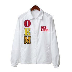 Veste bomber coupe-vent en nylon à manches longues pour hommes, broderie personnalisée étoile de Pâques, vente en gros, mode féminine et masculine - Product Image 2