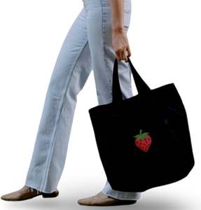 Bolsa de Mano de Lona de Algodón Hecha a Mano en India, con Bordado de Tortuga Marina, Diseño Único, Reutilizable, para la Playa, Viajes, Bolso de Hombro - Product Image 1