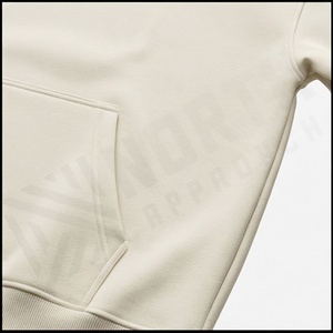 Sweat-shirt à capuche personnalisé brodé pour homme, en coton uni, écologique, coupe oversize, fourni directement par l'usine, personnalisable - Product Image 5