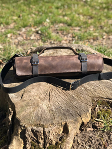 Étui à couteaux en cuir véritable de qualité supérieure, sac de rangement pour couteaux de chef, organiseur professionnel d'outils culinaires, protection anti-odeurs - Product Image 2