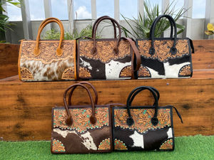 2025, superventas, bolsos de mano de cuero de vaca para mujer, bolsos de mano de cuero genuino de gran capacidad, bolsos de hombro a la moda para mujer - Product Image 4