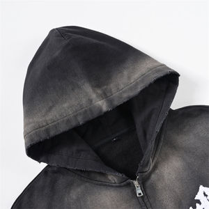Sudadera con Capucha Negra para Hombre, con Cierre, de Felpa Francesa, Algodón, Estilo Urbano, con Estampado del Logotipo de Art & Studios, para Otoño - Product Image 2