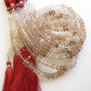 ลูกปัดพลอยโทแพซสีน้ำตาลทรงรอนเดลเหลี่ยมเพชรพลอยธรรมชาติ เกรดพรีเมียม สำหรับทำเครื่องประดับ - Product Image 5