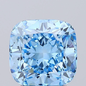Diamante cultivado en laboratorio con corte cojín, diamante azul de fantasía, piedra suelta para la fabricación de joyas - Product Image 2