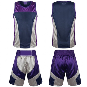 Conjunto de Uniforme de Boxeo Personalizado en Color Sólido, Chaleco y Pantalones Cortos Ligeros para Entrenamiento - Product Image 1