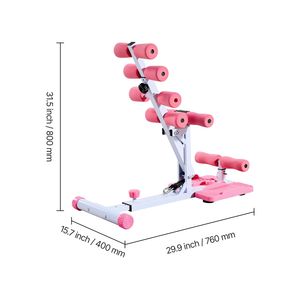 Macchina per Allenamento Glutei Regolabile, Alta Resistenza, 3 Bande Elastiche, Pieghevole, per Esercizi di Core, Gambe e Glutei, Trainer per Squat Profondi - Product Image 6
