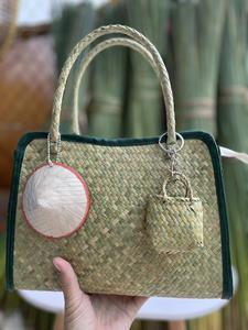 Handwoven Vietnamese <b>Straw</b> <b>Bag</b> Natural Seagrass Handbag Eco Friendly Boho Tote Handmade Vietnam Supplier Factory - Product Image 3