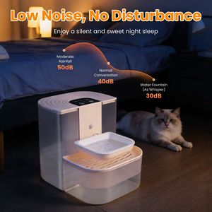 Bebedero Inalámbrico para Mascotas de 4.5L con Doble Tanque y Filtración, Dispensador Automático de Agua para Mascotas, Fácil de Limpiar, Tazón y Comedero para Perros y Gatos - Product Image 3