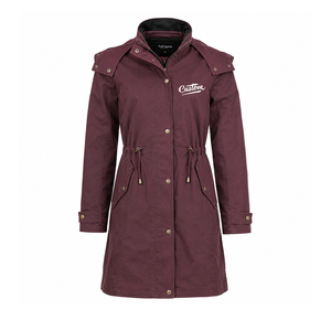 Manteau long imperméable en toile cirée robuste pour femme 2026, style western, pour l'équitation et le ranch - Product Image 1
