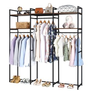 Heavy Metal Stand Alone Wardrobe Organizer with Suspender Hanger Multiple Storage Racks Shoe Rack & Stand for Bed Room Storage - Product Image 5