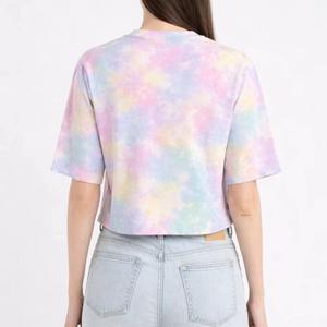 Women's Short Sleeve Cotton Jersey T-Shirt Casual Solid Color Regular Fit Knitted Plain Dyed <b>Top</b> - Product Image 2