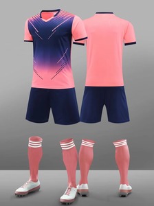 Men Soccer Jersey Set Sublimated Gradient Color Short Sleeve <b>Moisture</b> Wicking Uniform With Shorts <b>Socks</b> Shoes - Product Image 3