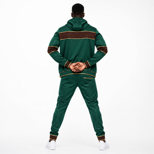 Survêtement multi-panneaux en tissu polyester imperméable avec capuche réglable et cordon de serrage pour homme, combinaison de couleurs personnalisée, vente en gros, mode - Product Image 3