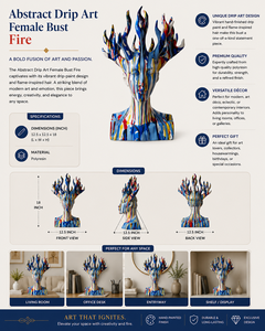 Escultura Moderna de Busto Femenino con Arte Abstracto de Goteo de Resina, Pieza Decorativa de Poliresina para Decoración del Hogar - Product Image 5