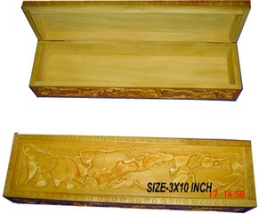 Handmade Solid Wood Eco-Friendly Antique Rectangle Box with Carved Animal Design <b>Wall</b>-Mounted Home Decoration & Business Gift - Product Image 4