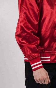 Chaqueta Varsity de Satén Estilo Atlético con Mangas Largas para Hombre, Cuello Alto, Chaqueta Bomber de Poliéster Satinado para Invierno, Venta al Por Mayor - Product Image 6