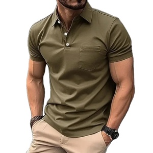 Venta al por mayor de golf de los hombres personalizados para la camisa POLO 100% de lona de algodón Venta caliente 3D bordado Casual manga corta Camiseta OEM sólido Patte - Product Image 1