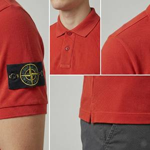 Camiseta Personalizada OEM para Hombre, Estilo Urbano, Algodón Rojo, Manga Corta, Borde sin Rematar, Aplique con Logotipo de Estrella de Cuatro Puntas, Antiarrugas - Product Image 3