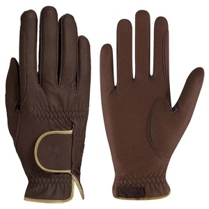 Guantes de equitación de piel de cabra 100% de alta calidad, guantes de ciclismo personalizados, guantes de cuero de dedo completo - Product Image 5