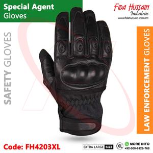 Gants tactiques compacts de qualité supérieure meilleure sécurité des mains pour les gants de formation d'agent gants en cuir d'agent spécial du Pakistan - Product Image 4