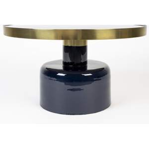 Mesa de Centro Redonda Moderna de Primera Calidad con Tapa de Vidrio Templado y Estructura Metálica de 57 cm de Diámetro, Giratoria, Mueble para Sala de Estar - Product Image 4