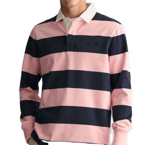 Maillot de rugby à manches longues pour hommes, imprimé, respirant, séchage rapide, 100 % coton, col rabattu, faible MOQ - Product Image 4