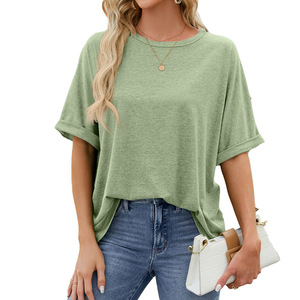Wholesale 100% Cotton Women's T-Shirt Modern Fashionable Design with Floral Decoration High Quality Luxury <b>Tshirt</b> for Ladies - Product Image 5