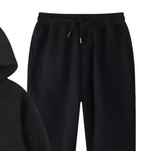 Unisex Black Crew Neck Sweatshirt Full Sleeve Solid Eco-Friendly Polyester Casual Hoodie Side Pockets Midweight Regular Fit - Product Image 3