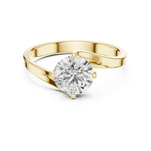 Delicate 2.0 CTW Round Cut Moissanite Engagement <b>Ring</b> 925 Sterling <b>Silver</b> <b>Solitaire</b> Promise <b>Ring</b> Anniversary Gifts For Women's - Product Image 4