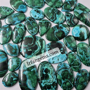 มาลาไคต์สีเขียวธรรมชาติ 100% คุณภาพสูง รูปทรงและขนาดต่างๆ สำหรับทำเครื่องประดับ คริสโซคอลล่า หินบำบัด จำนวนมาก - Product Image 2