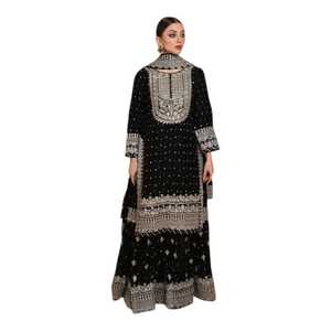 Tenue de soirée moderne pour femmes, robes de soirée, vêtements pakistanais traditionnels en 3 pièces, broderie, design personnalisé - Product Image 1