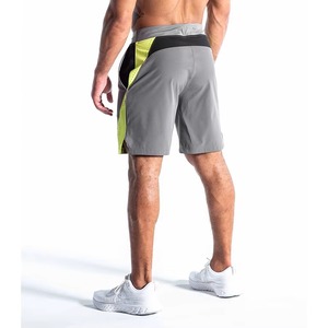 Men's Gray Quick Dry Board Shorts With Side Stripe <b>Elastic</b> Waist Mid Length Casual Sport Shorts - Product Image 3